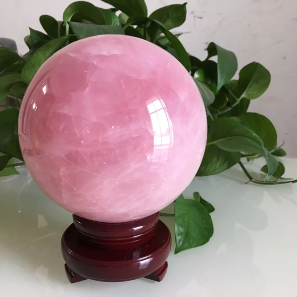 Love Rose quartz sphere