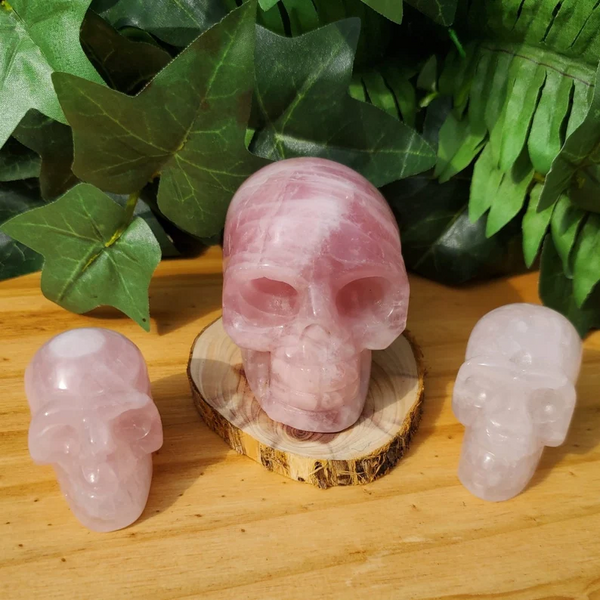 Rose Quartz Skull