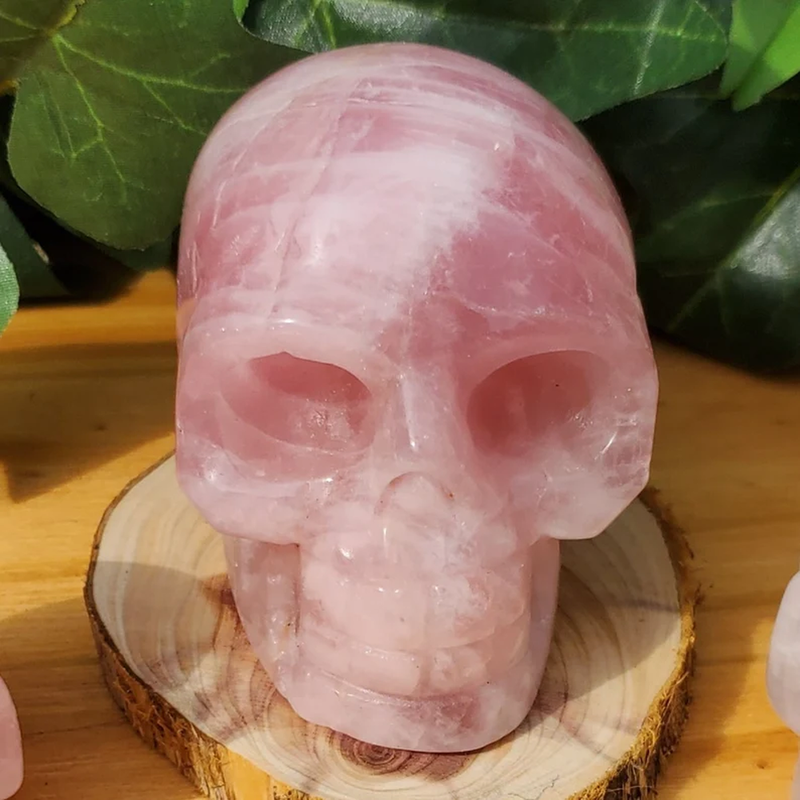 Rose Quartz Skull