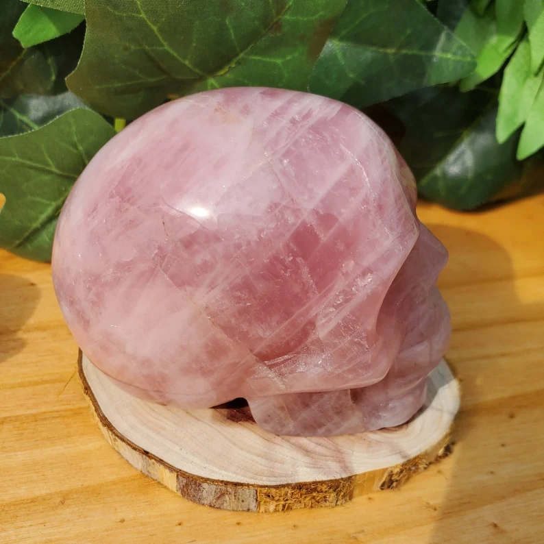 Rose Quartz Skull