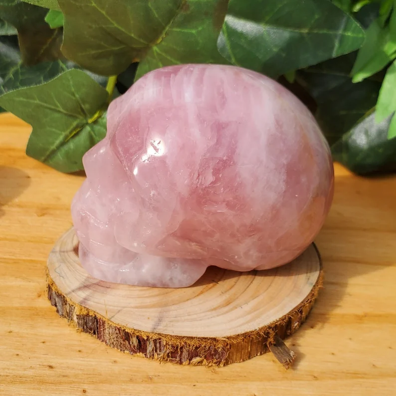 Rose Quartz Skull