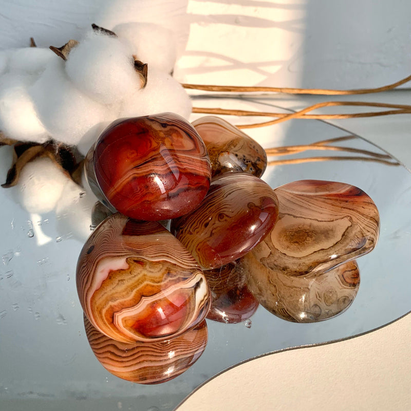 Sardonyx Agate Palm Stones