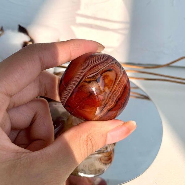 Sardonyx Agate Palm Stones