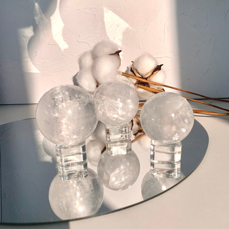 Clear Optical Calcite Spheres