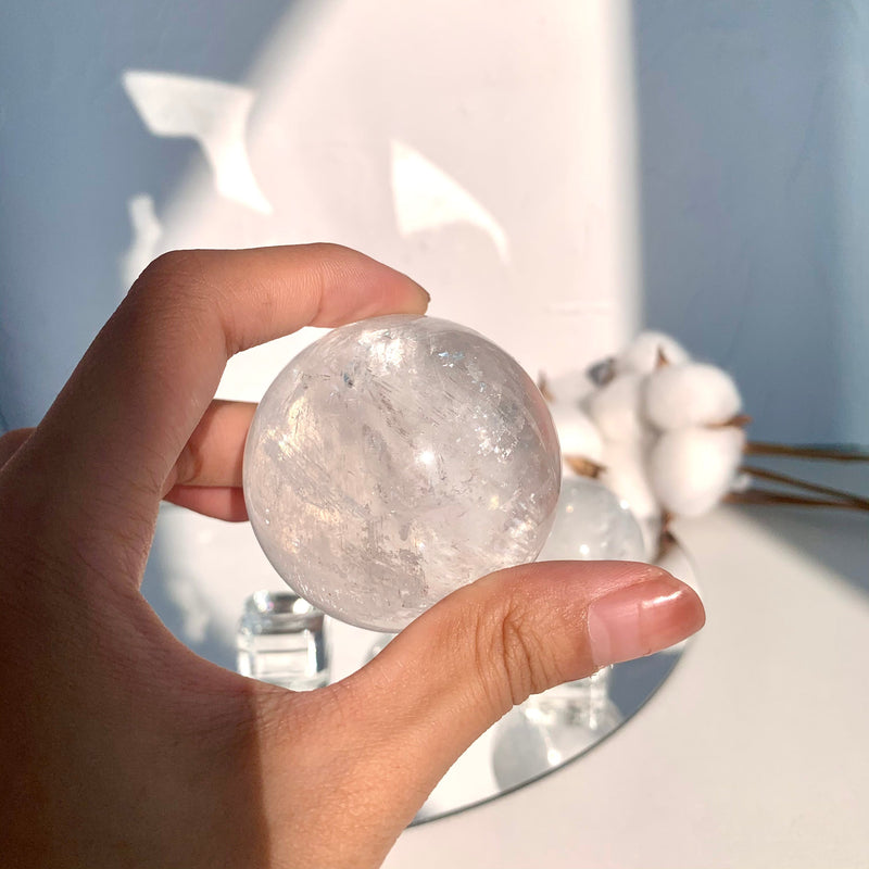 Clear Optical Calcite Spheres