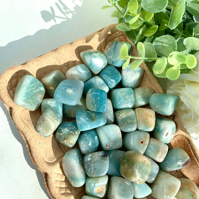 Caribbean Blue Calcite Tumble