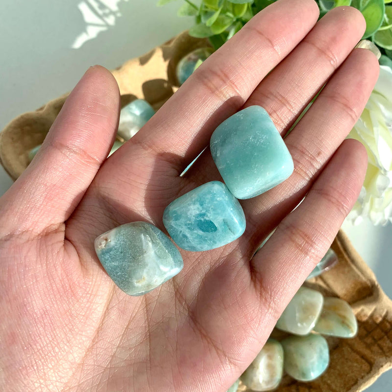 Caribbean Blue Calcite Tumble