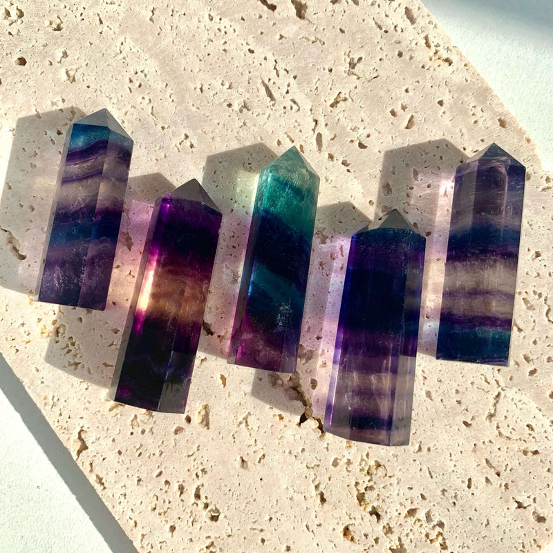 Mini Skinny Fluorite Tower