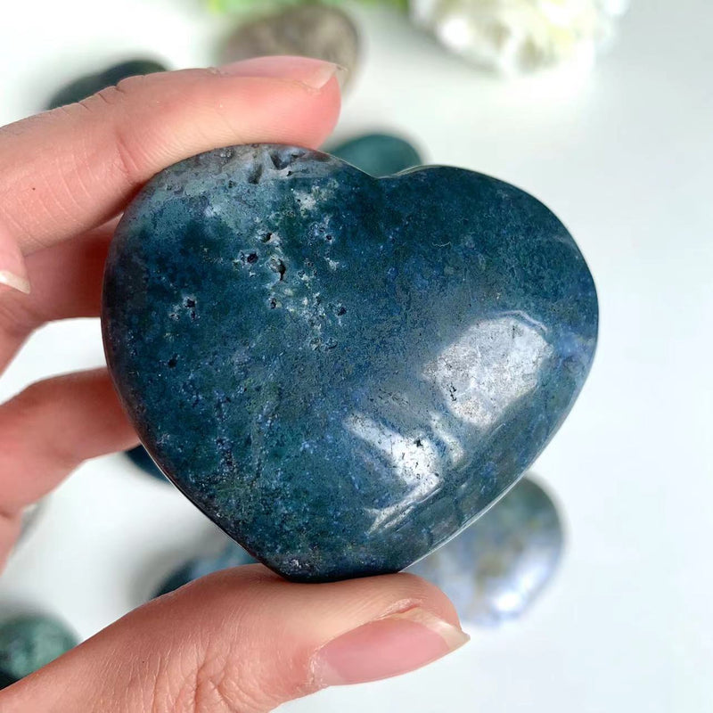 Moss Agate Heart