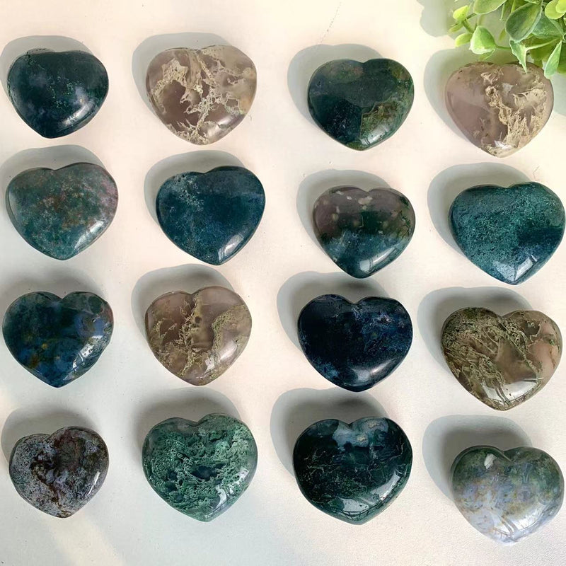 Moss Agate Heart