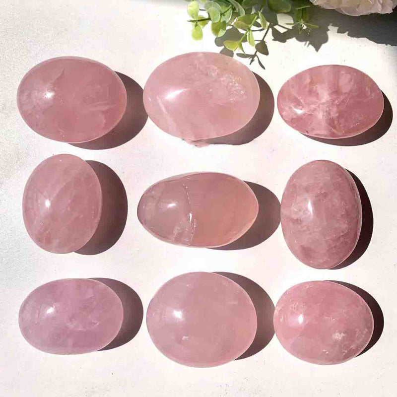 Rose Quartz Palm Stone