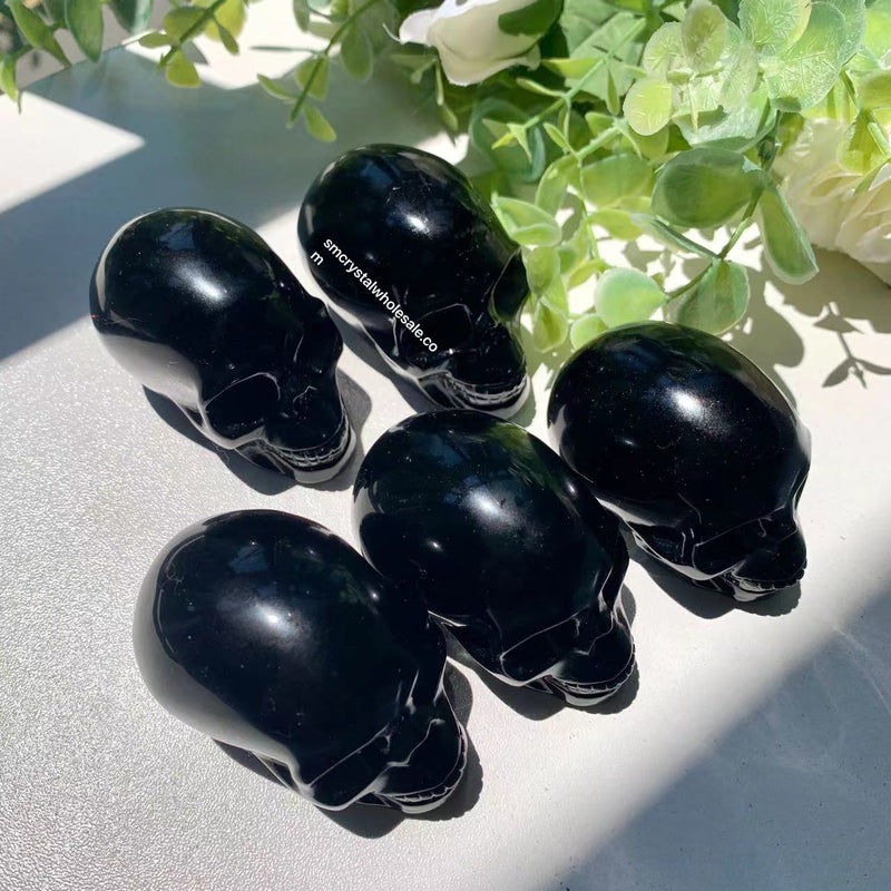 Black Obsidian Skull