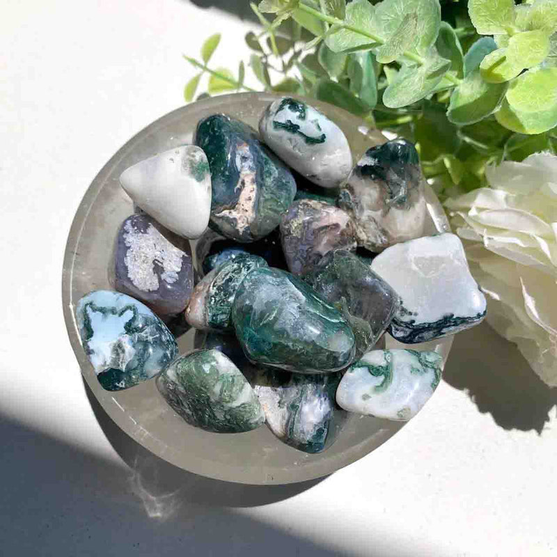 Moss Agate Tumble