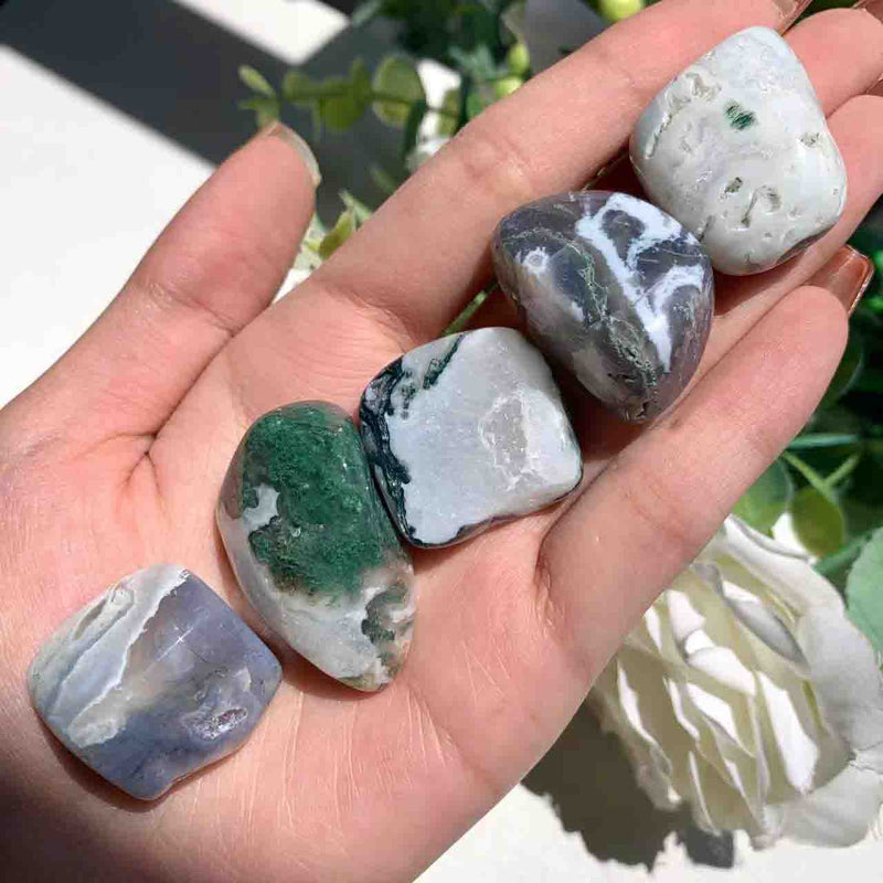 Moss Agate Tumble