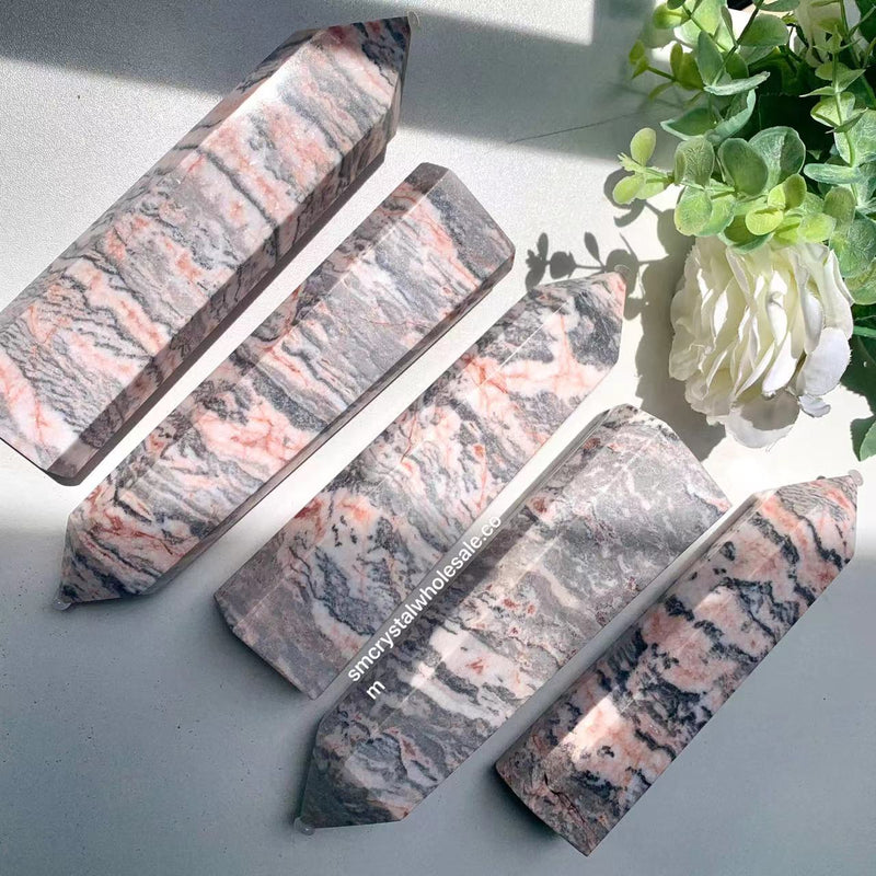 Pink Zebra Jasper Tower