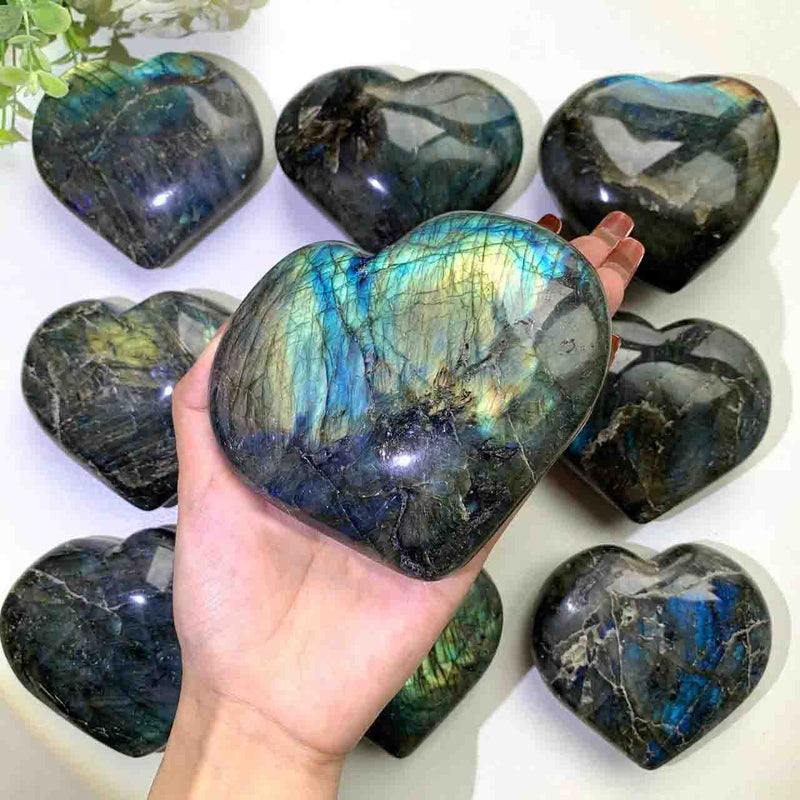 Labradorite Heart