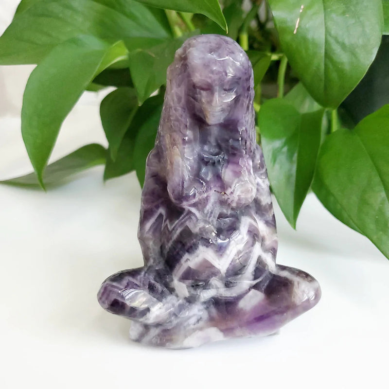 Crystal Mother Earth Statue Gaia Carving