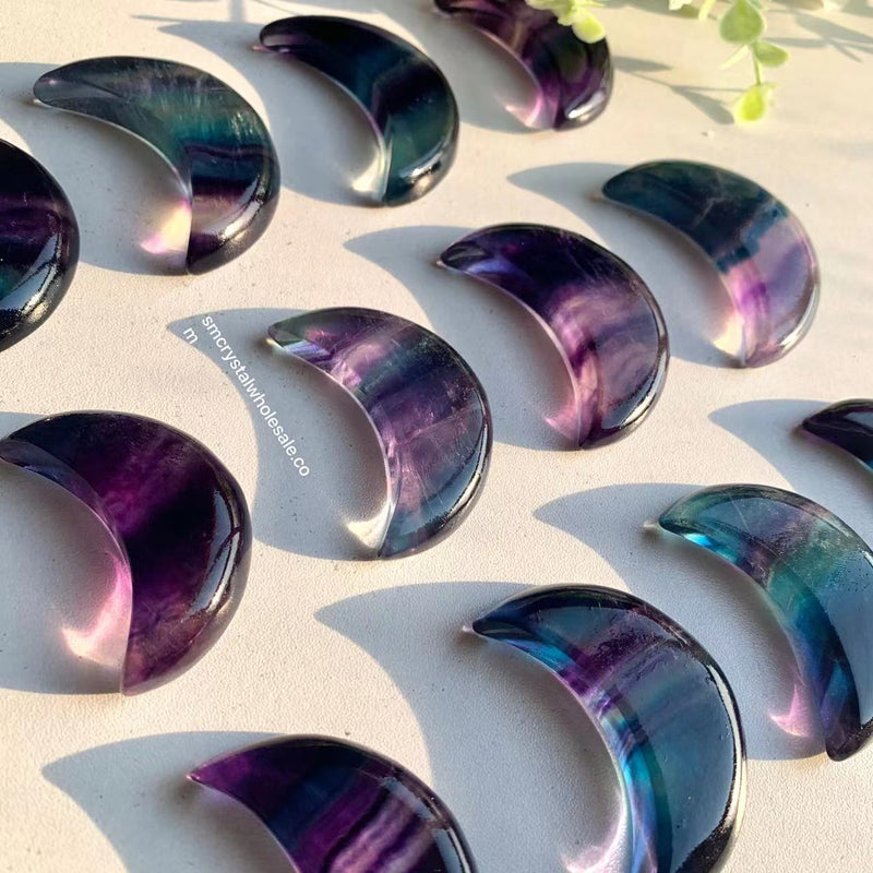 Rainbow Fluorite Moon