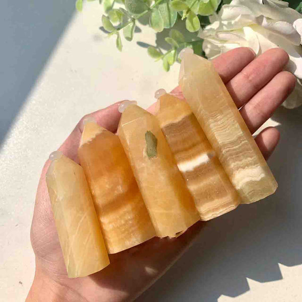 Small Orange Calcite Tower