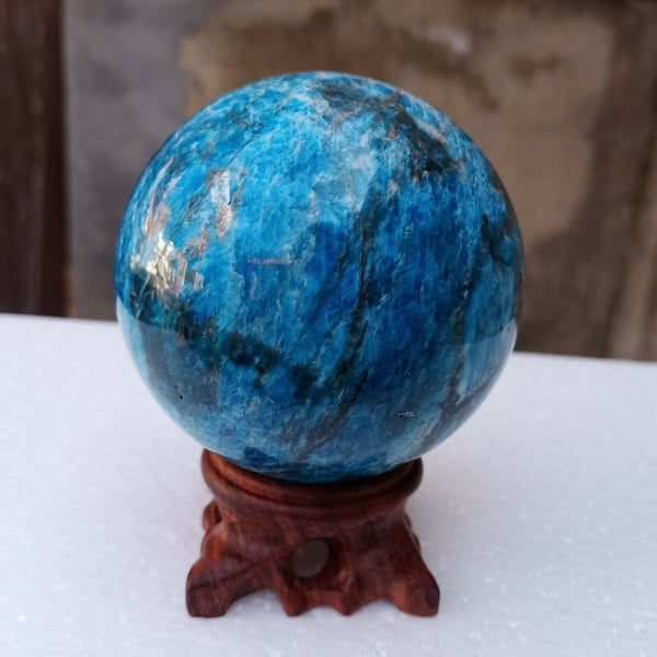 Blue Apatite Sphere