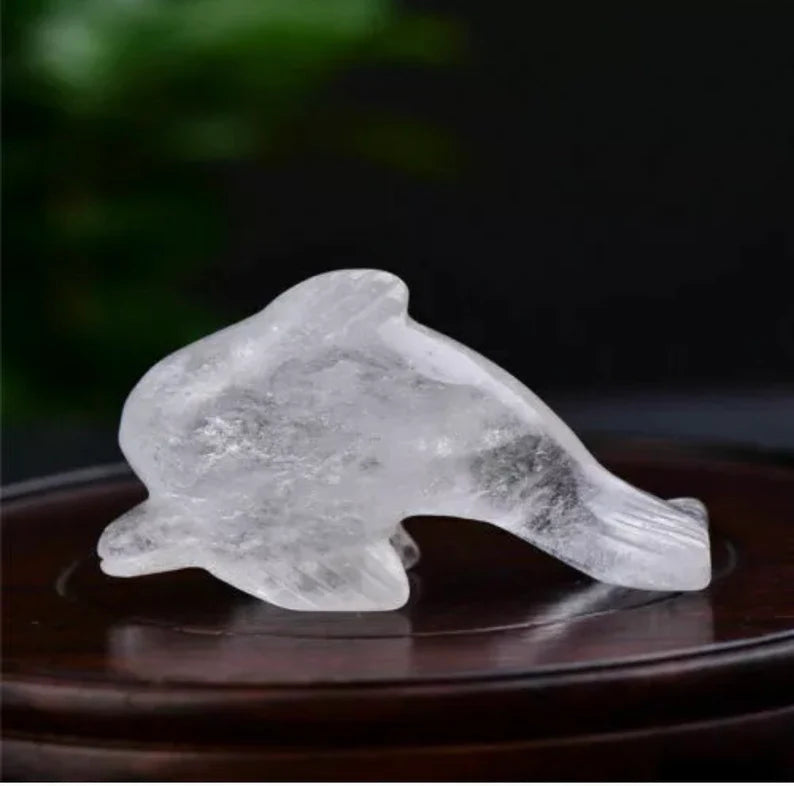 Mini Jade Dolphins Crystal Carving