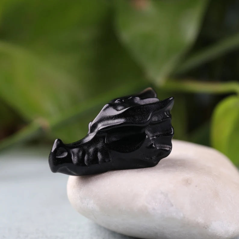 Mini Dragon Head Carving