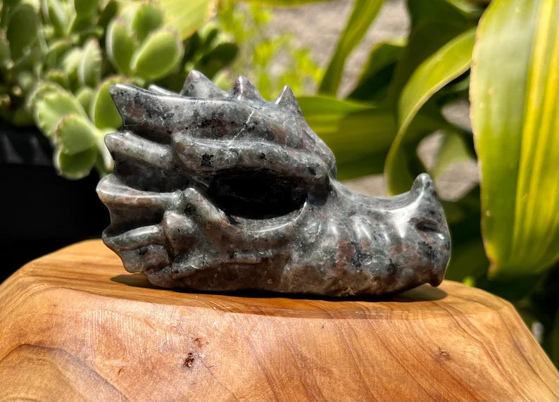 Mini Dragon Head Carving